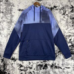 Nike Therma Fleece Hoodie Mens‎ Size Medium Blue Training Sports Athleisure